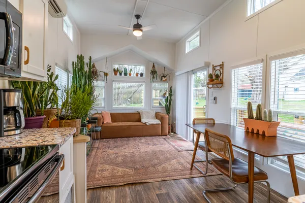 Successful vacation rental property owner reviewing booking statistics