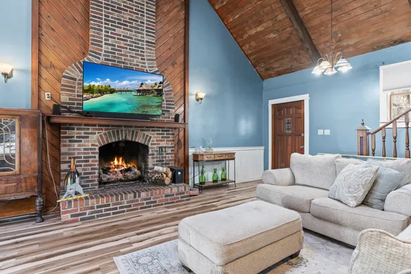 Family room interior real estate photography Blue Ridge Mountains